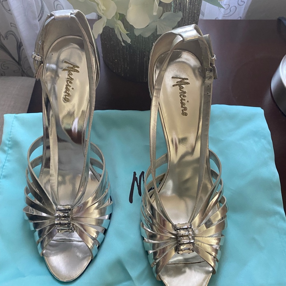 Marciano silver heels